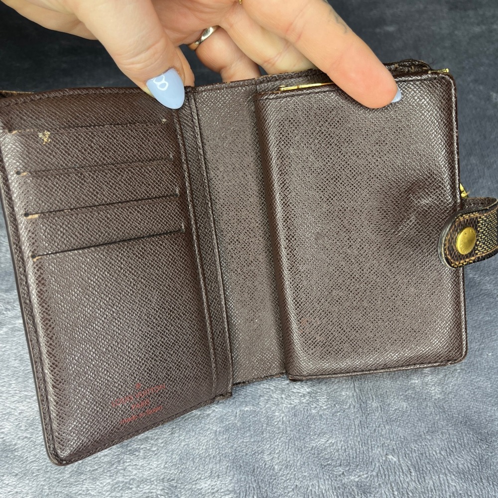 Louis Vuitton Damier Ebene Wallet Coin Purse Bifold Small EUC CODE: CA 1015 - Picture 6 of 10